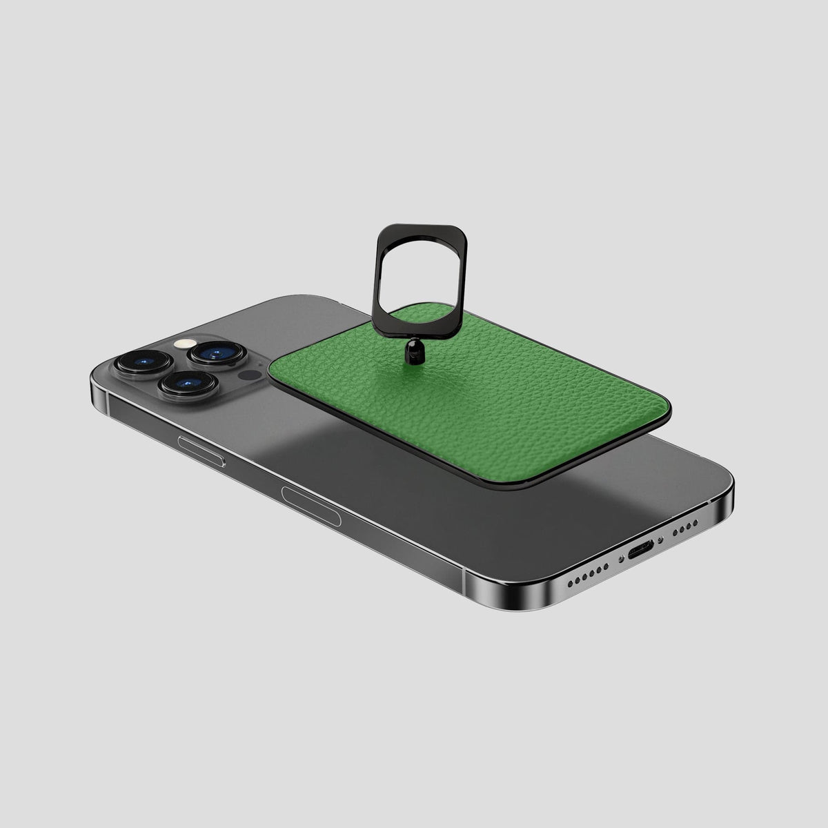 Herb iPhone 15 Pro Max MagSafe Ring Calf with Black Metal -4 | Herb-Black