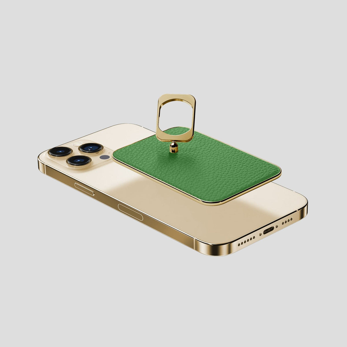 Herb iPhone 15 Pro Max MagSafe Ring Calf with Gold Metal -4 | Herb-Gold