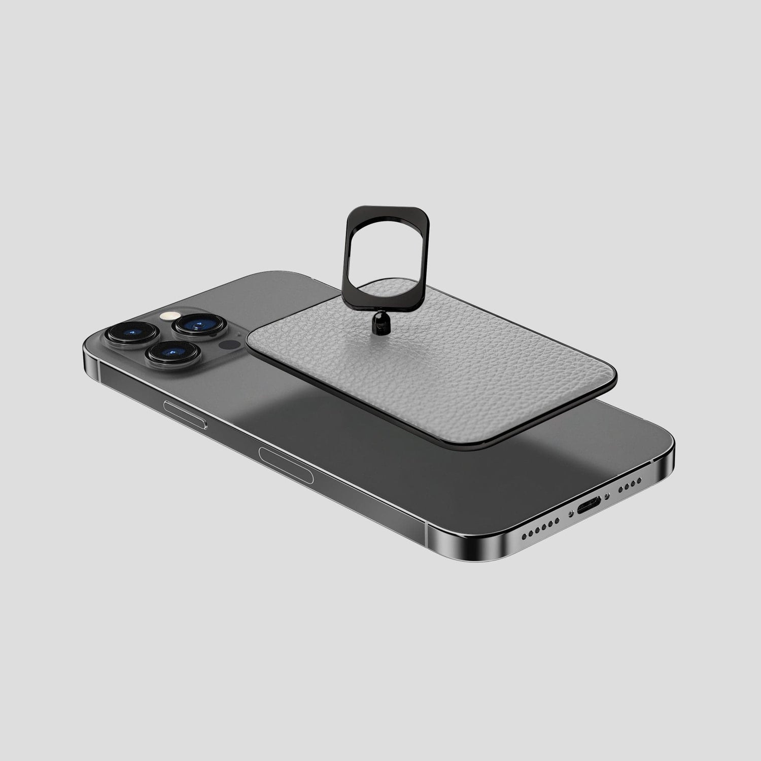 Nuage iPhone 15 Pro Max MagSafe Ring Calf with Black Metal -4 | Nuage-Black