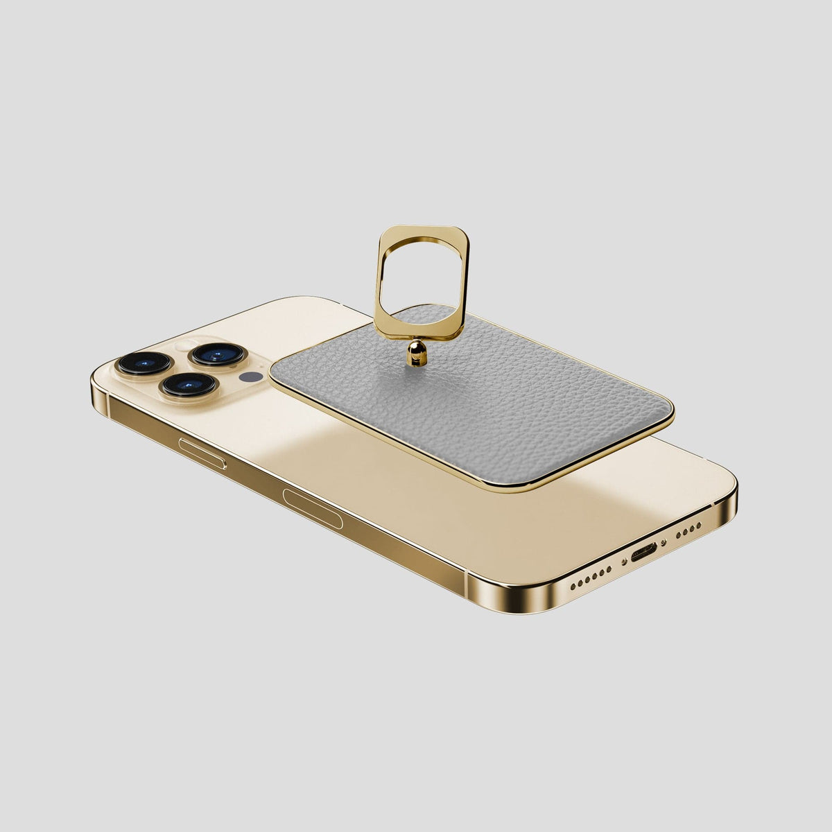 Nuage iPhone 15 Pro Max MagSafe Ring Calf with Gold Metal -4 | Nuage-Gold