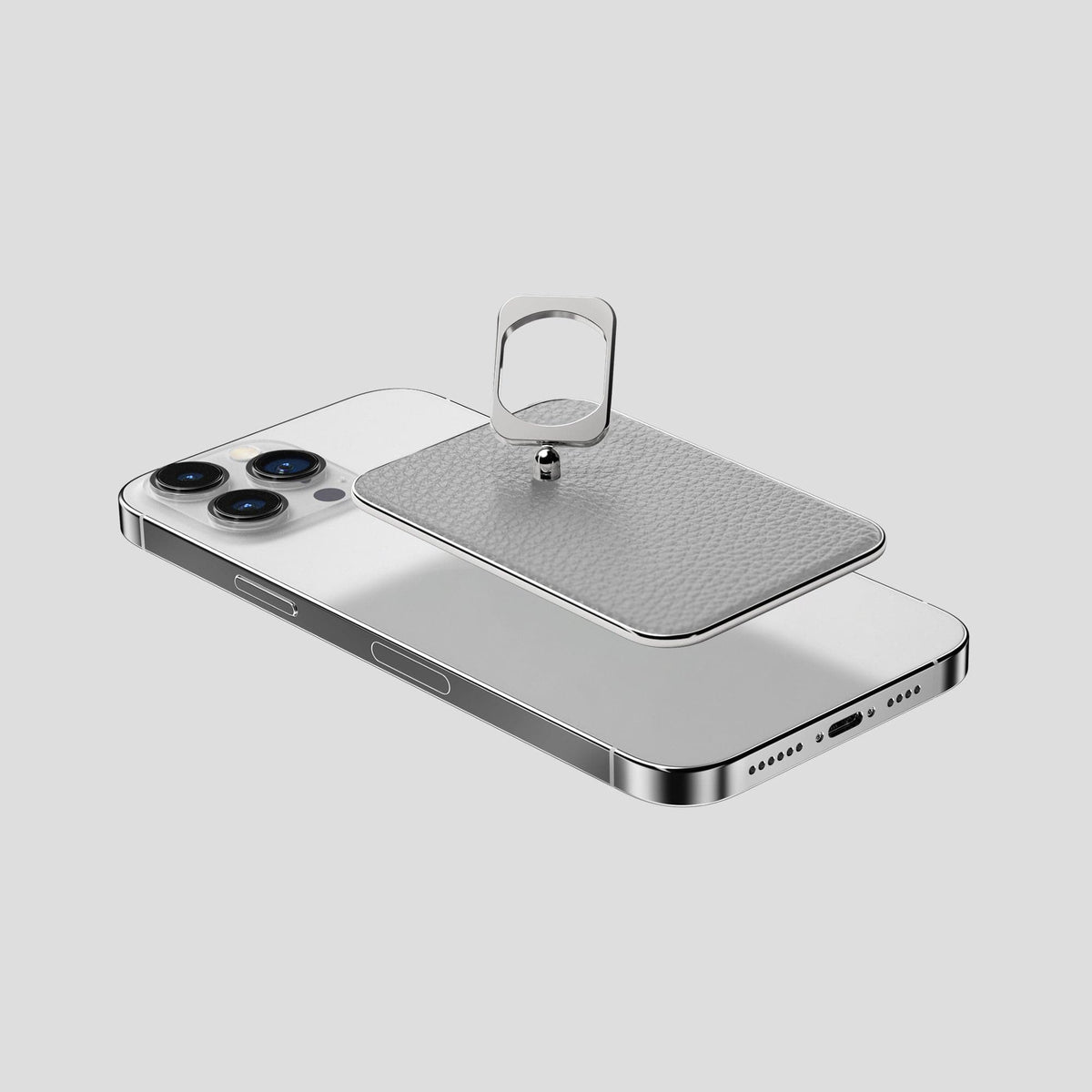 Nuage iPhone 15 Pro Max MagSafe Ring Calf with Steel Metal -4 | Nuage-Steel