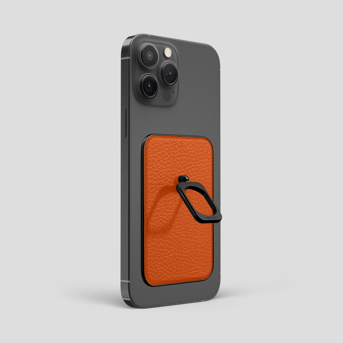 Orange iPhone 15 Pro Max MagSafe Ring Calf with Black Metal -1 | Orange-Black