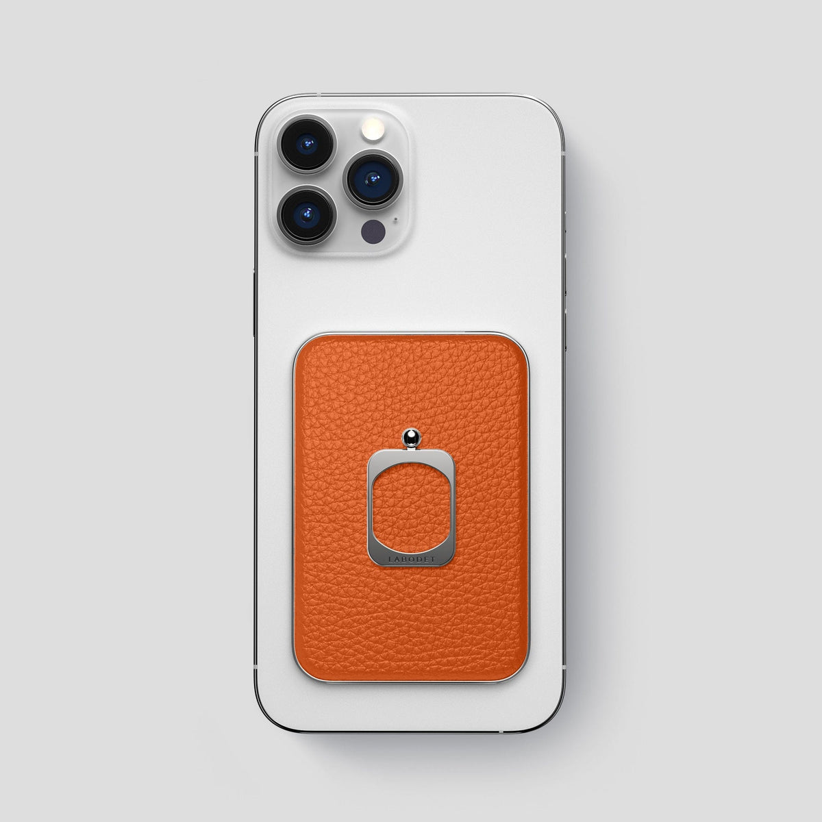 Orange iPhone 15 Pro Max MagSafe Ring Calf with Steel Metal -2 | Orange-Steel