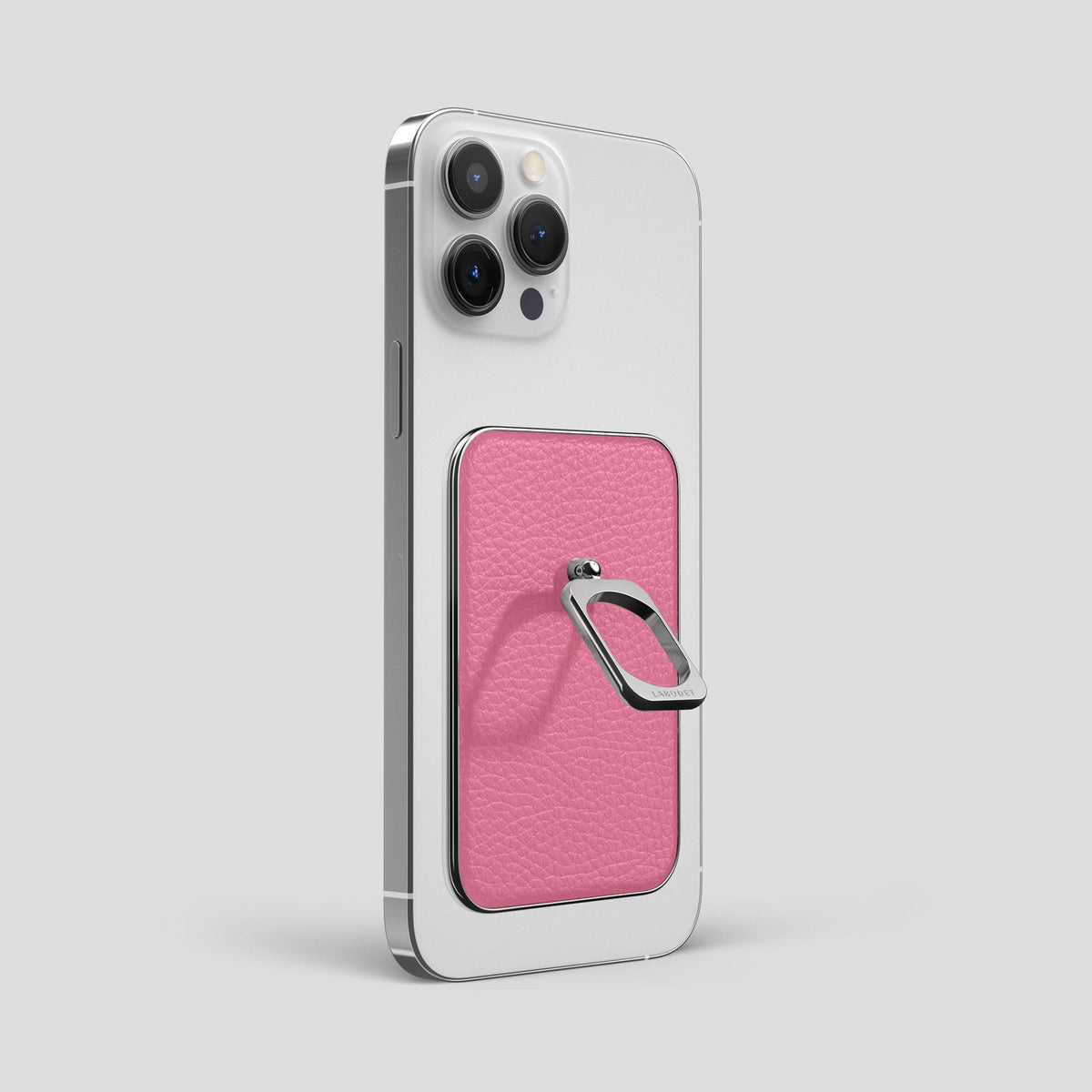 Pink iPhone 15 Pro Max MagSafe Ring Calf with Steel Metal -1 | Pink-Steel