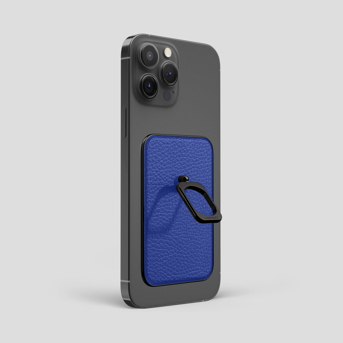 Royal Blue iPhone 15 Pro Max MagSafe Ring Calf with Black Metal -1 | Royal-Blue-Black