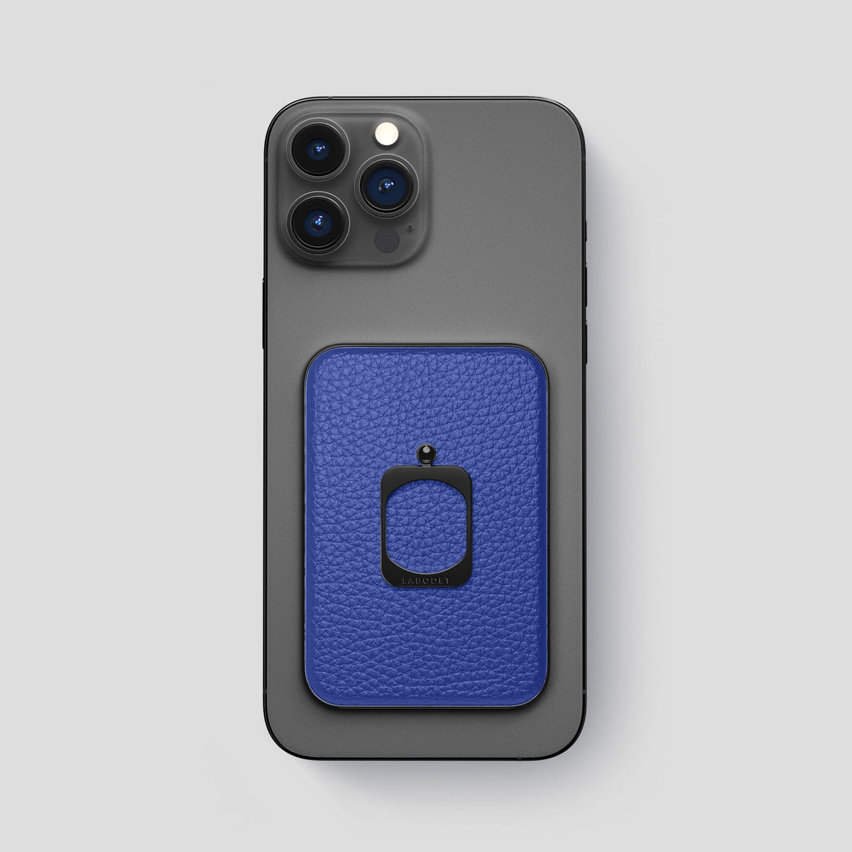 Royal Blue iPhone 15 Pro Max MagSafe Ring Calf with Black Metal -2 | Royal-Blue-Black