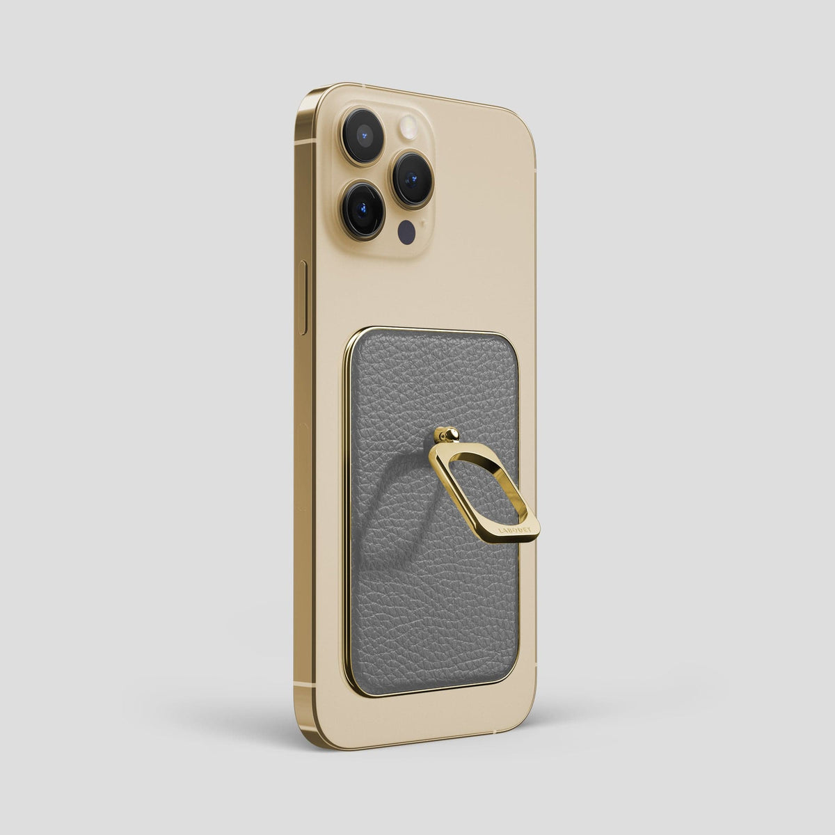 Souris iPhone 15 Pro Max MagSafe Ring Calf with Gold Metal -1 | Souris-Gold