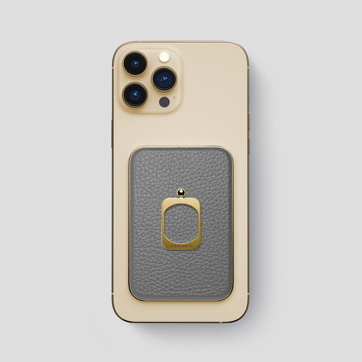 Souris iPhone 15 Pro Max MagSafe Ring Calf with Gold Metal -2 | Souris-Gold