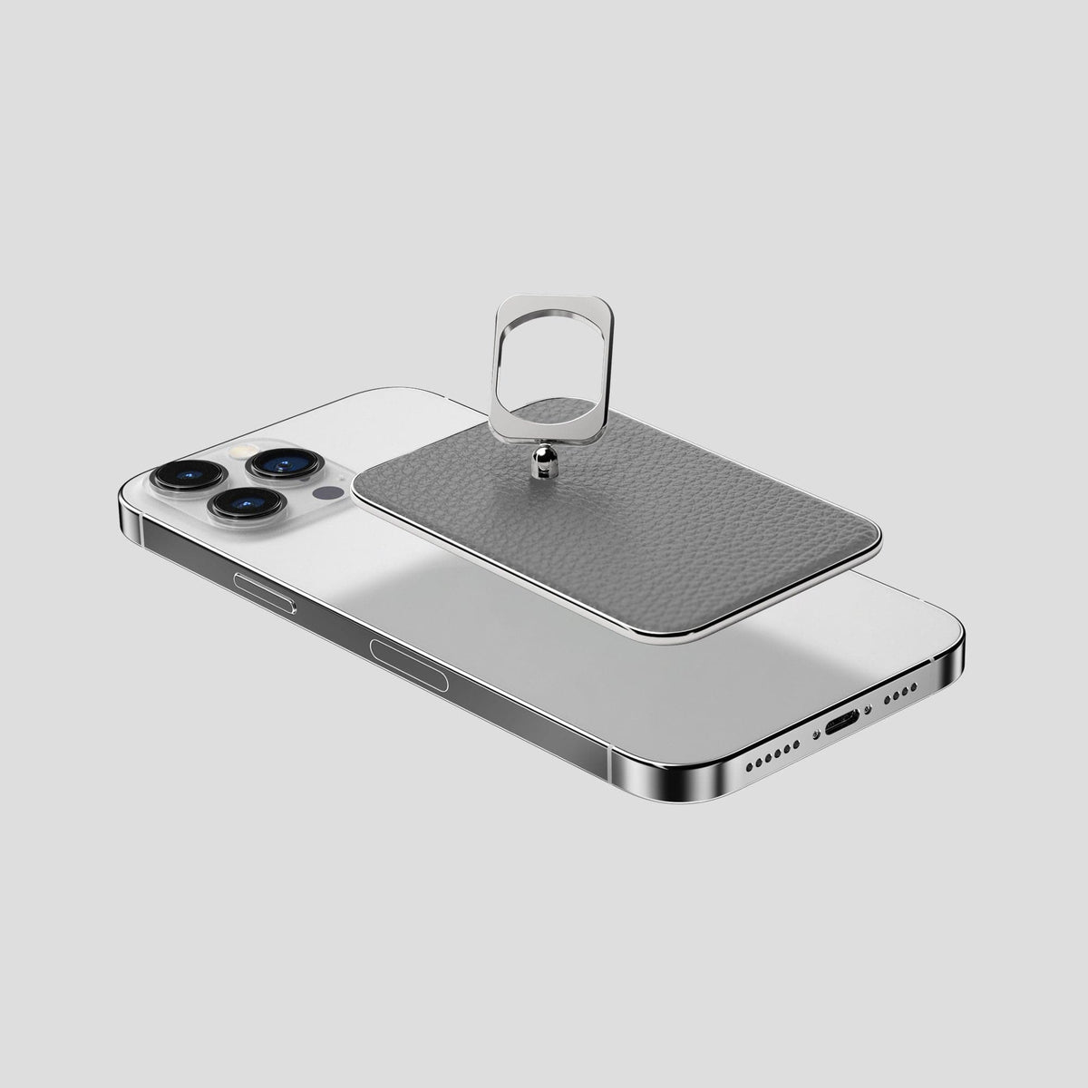 Souris iPhone 15 Pro Max MagSafe Ring Calf with Steel Metal -4 | Souris-Steel