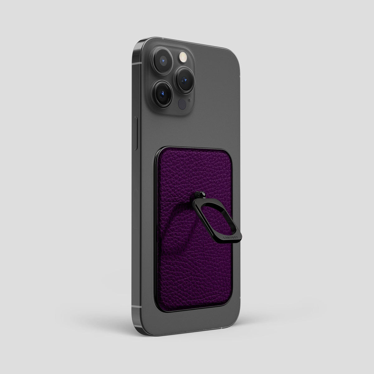 Violet iPhone 15 Pro Max MagSafe Ring Calf with Black Metal -1 | Violet-Black