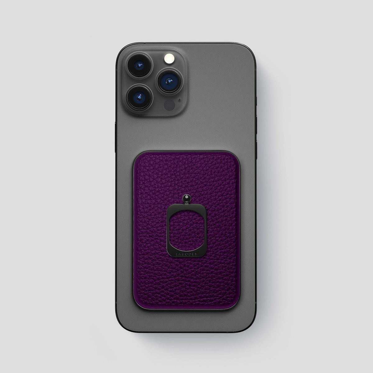 Violet iPhone 15 Pro Max MagSafe Ring Calf with Black Metal -2 | Violet-Black