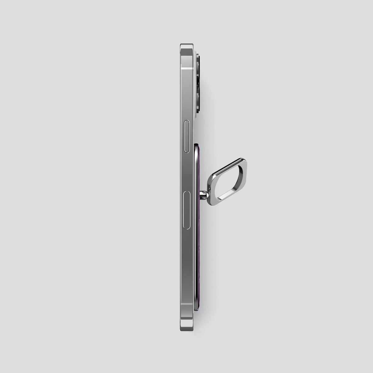 Violet iPhone 15 Pro Max MagSafe Ring Calf with Steel Metal -3 | Violet-Steel