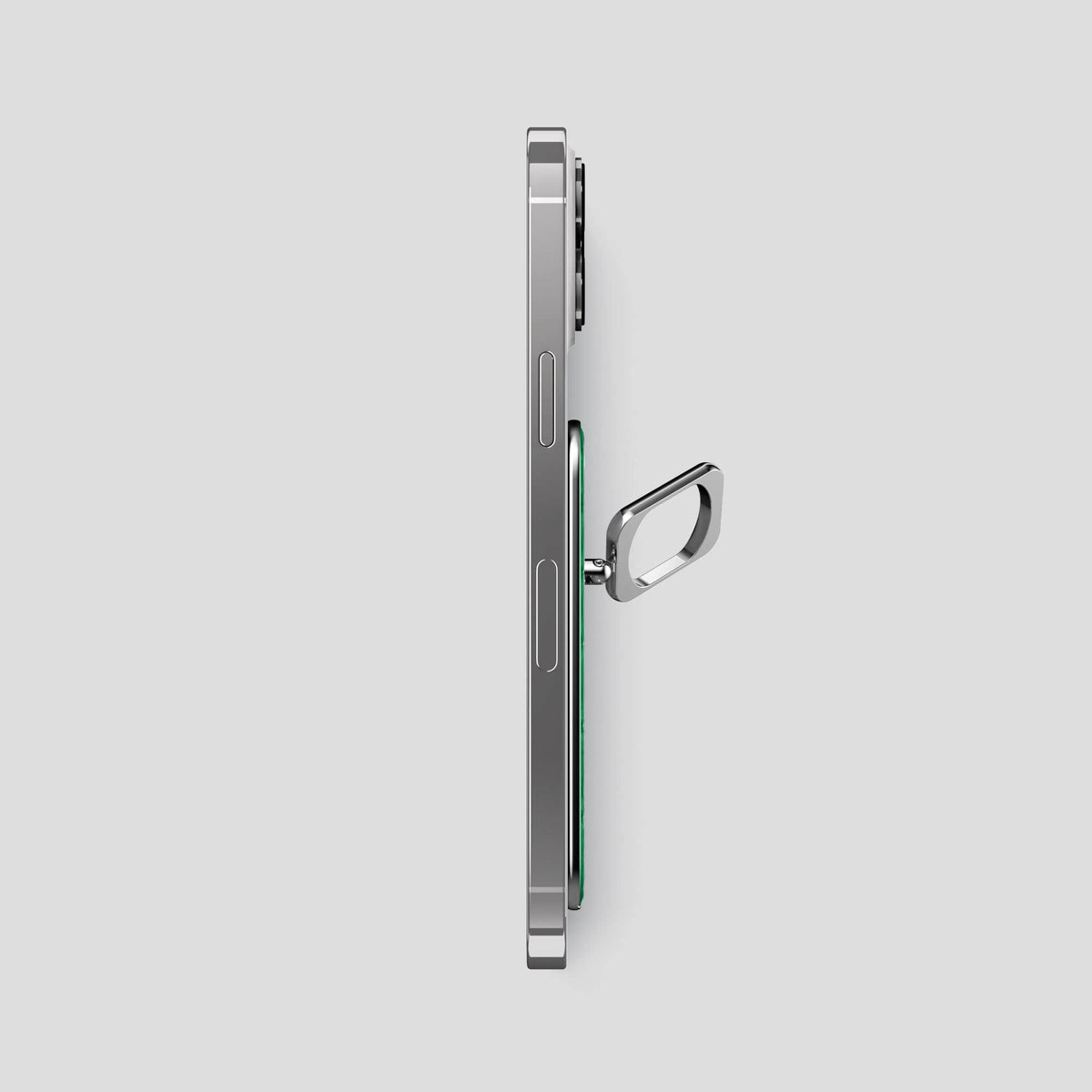 Cactus-Green iPhone 15 Pro Max Magsafe Ring Porosus Crocodile with Steel Metal -3 | Cactus-Green-Steel