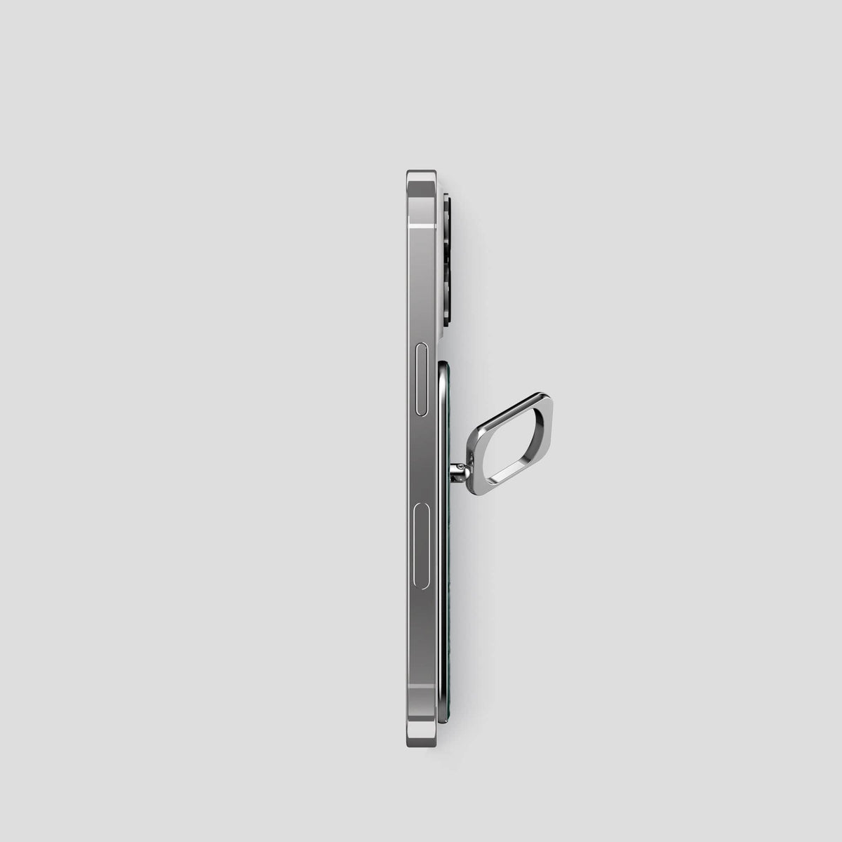 Dark-Forest iPhone 15 Pro Magsafe Ring Porosus Crocodile with Steel Metal -3 | Dark-Forest-Steel