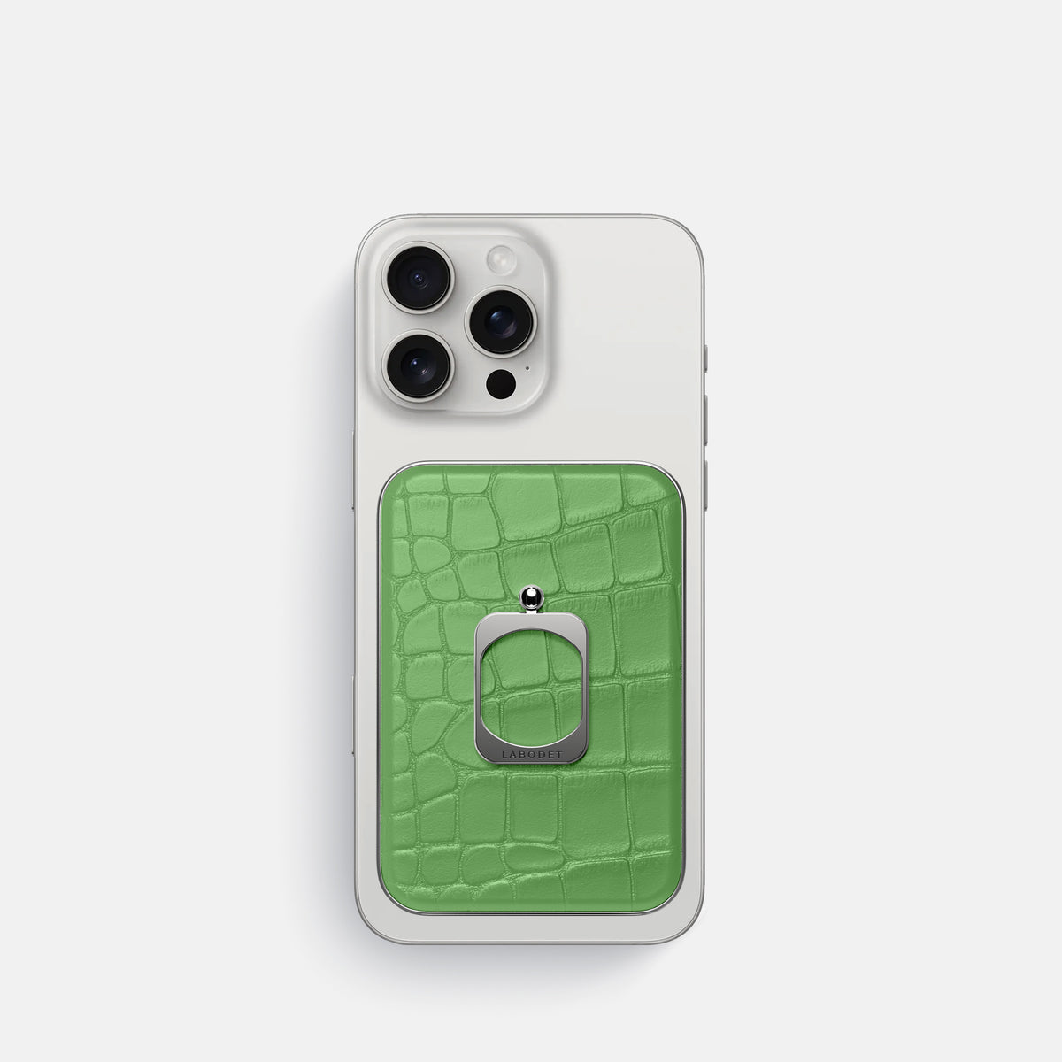 Apple-Green iPhone 16 Pro MagSafe Ring Alligator with Steel Metal -2 | Apple-Green-Steel