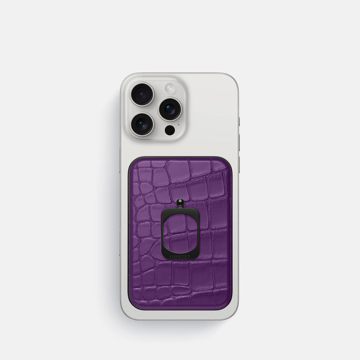 Purple iPhone 16 Pro MagSafe Ring Alligator with Black Metal -2 | Purple-Black