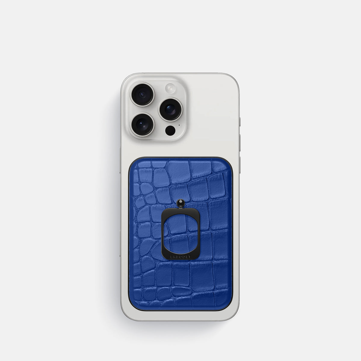 Royal Blue iPhone 16 Pro MagSafe Ring Alligator with Black Metal -2 | Royal-Blue-Black