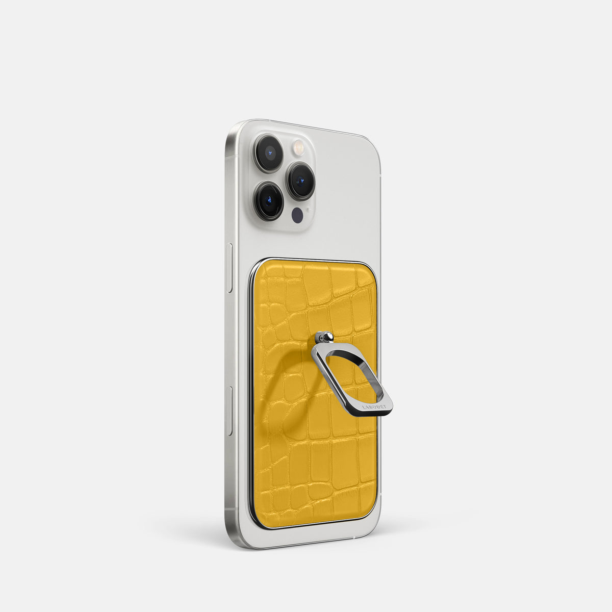 Yellow iPhone 16 Pro MagSafe Ring Alligator with Steel Metal -1 | Yellow-Steel