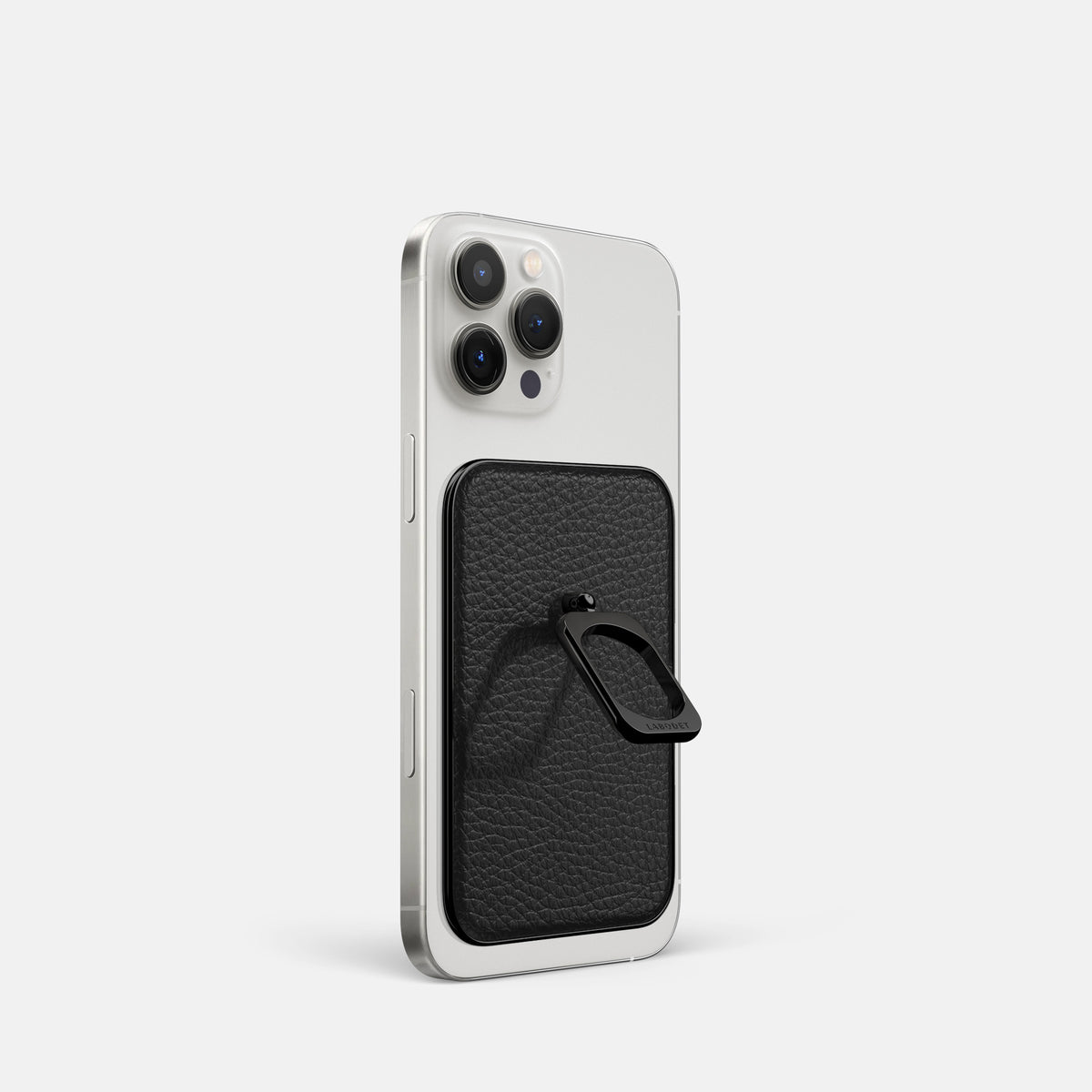 Black iPhone 16 Pro MagSafe Ring Calf with Black Metal -1 | Black-Black