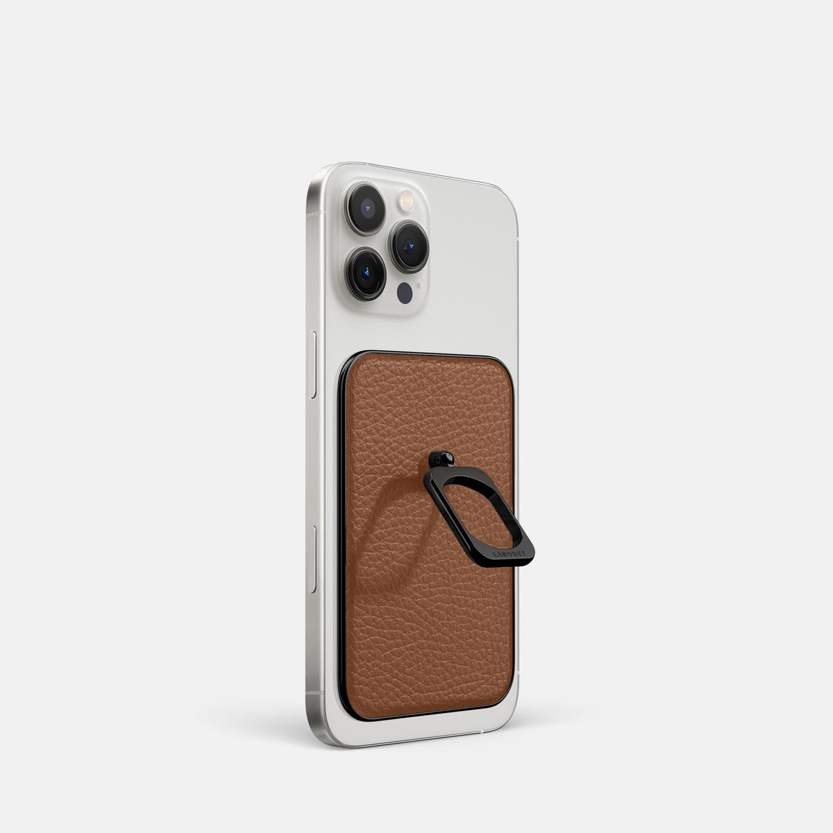 Caramel iPhone 16 Pro MagSafe Ring Calf with Black Metal -1 | Caramel-Black