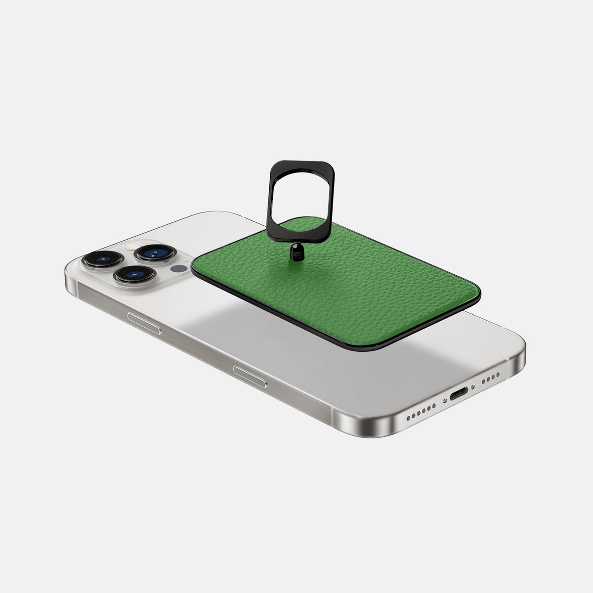 Herb iPhone 16 Pro MagSafe Ring Calf with Black Metal -4 | Herb-Black
