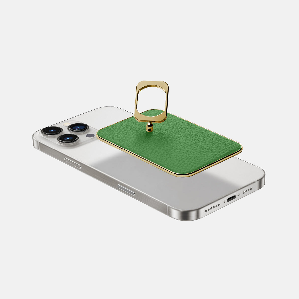Herb iPhone 16 Pro MagSafe Ring Calf with Gold Metal -4 | Herb-Gold