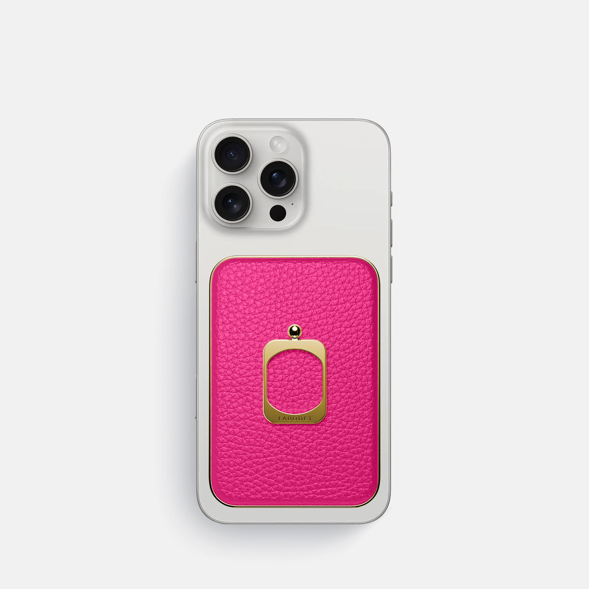 Magenta iPhone 16 Pro MagSafe Ring Calf with Gold Metal -2 | Magenta-Gold