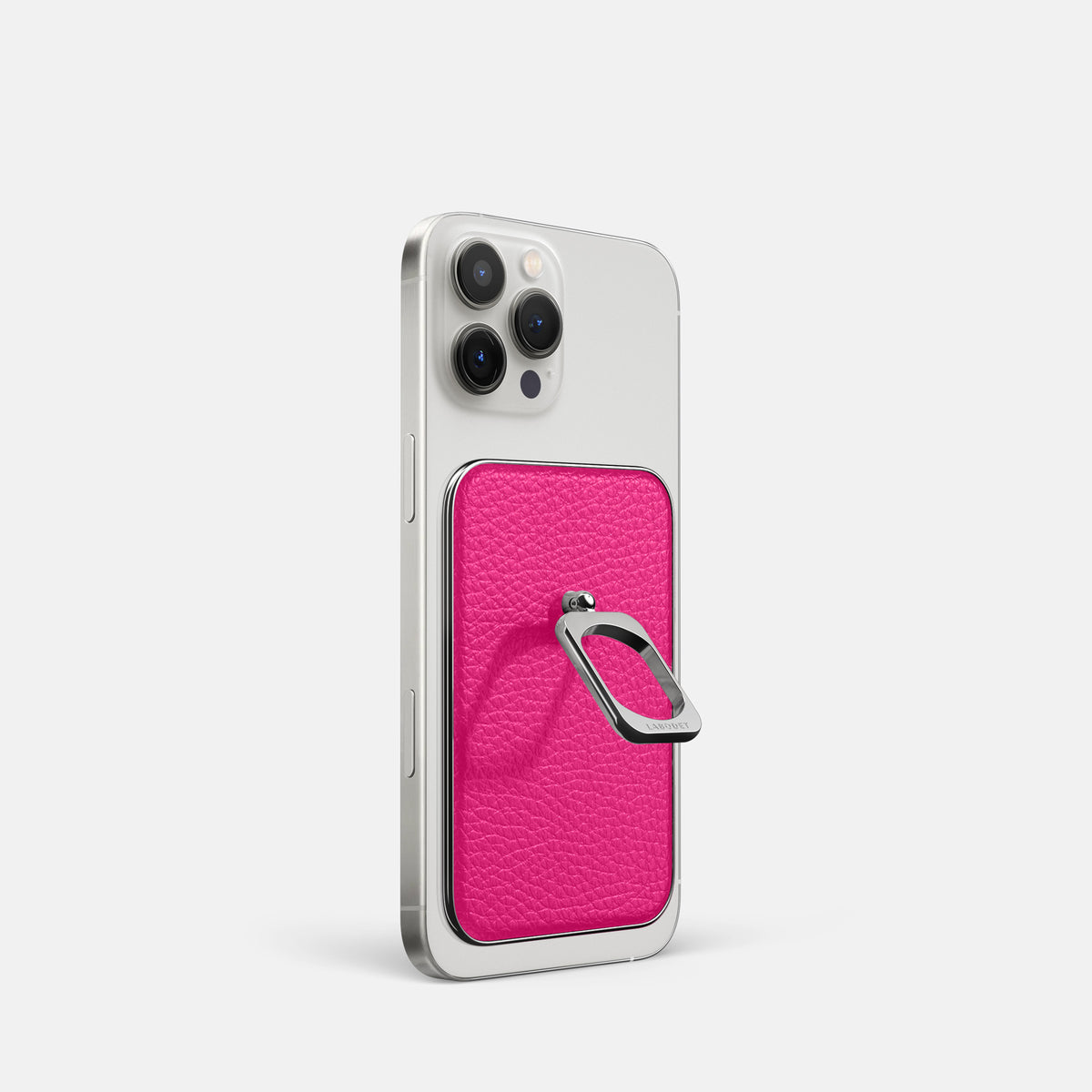 Magenta iPhone 16 Pro MagSafe Ring Calf with Steel Metal -1 | Magenta-Steel
