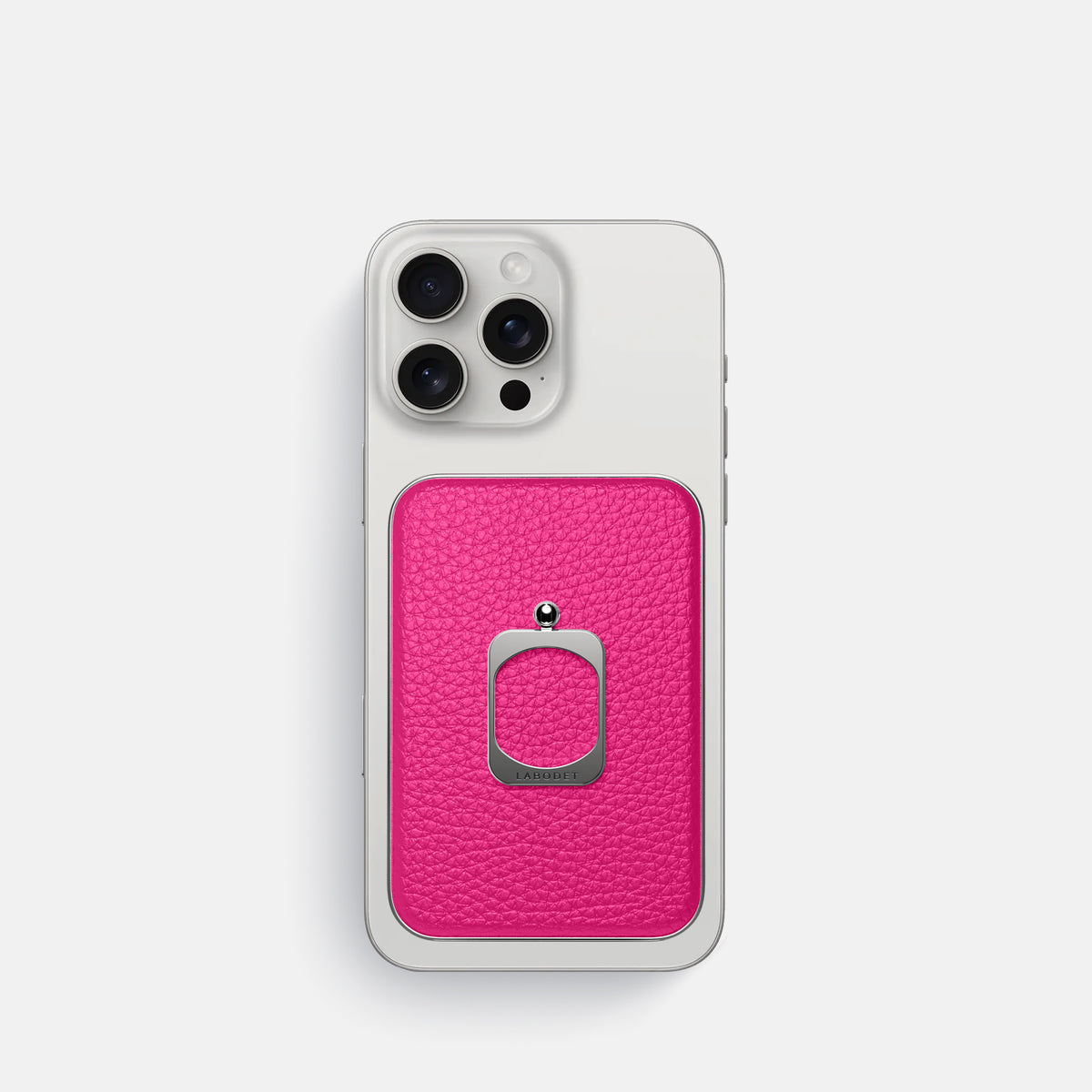 Magenta iPhone 16 Pro MagSafe Ring Calf with Steel Metal -2 | Magenta-Steel