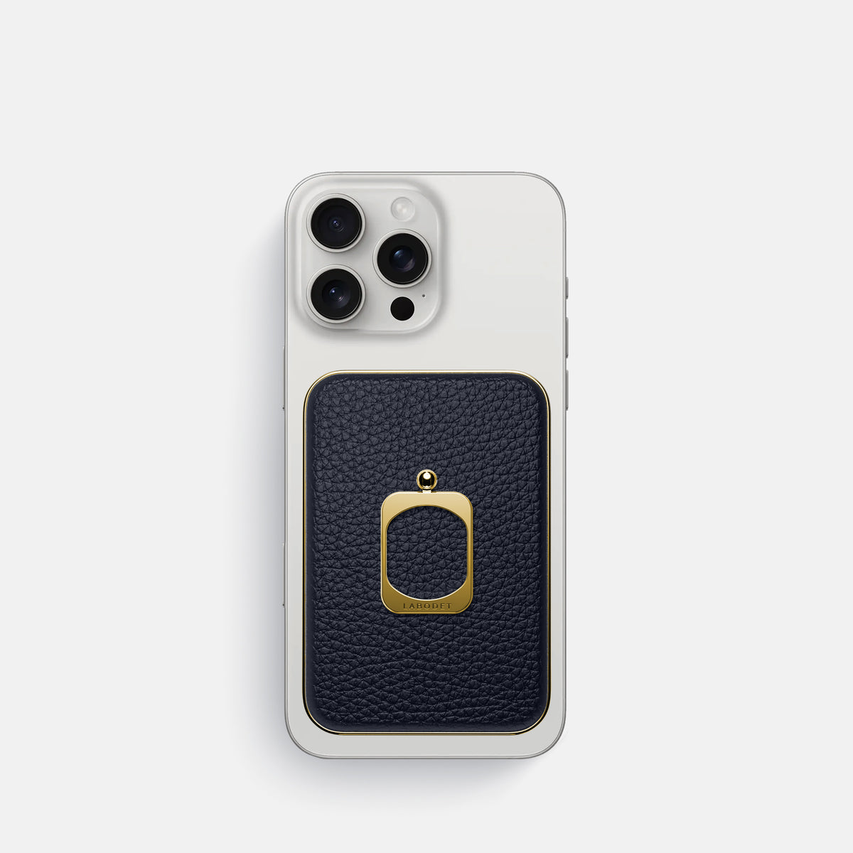 Marine iPhone 16 Pro MagSafe Ring Calf with Gold Metal -2 | Marine-Gold