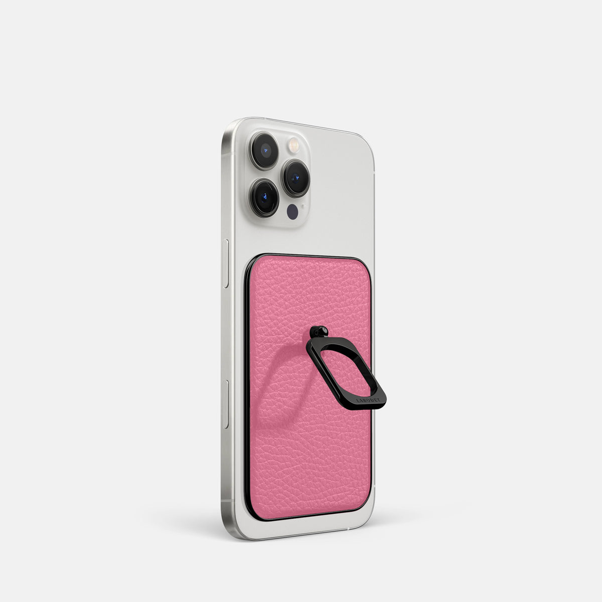 Pink iPhone 16 Pro MagSafe Ring Calf with Black Metal -1 | Pink-Black