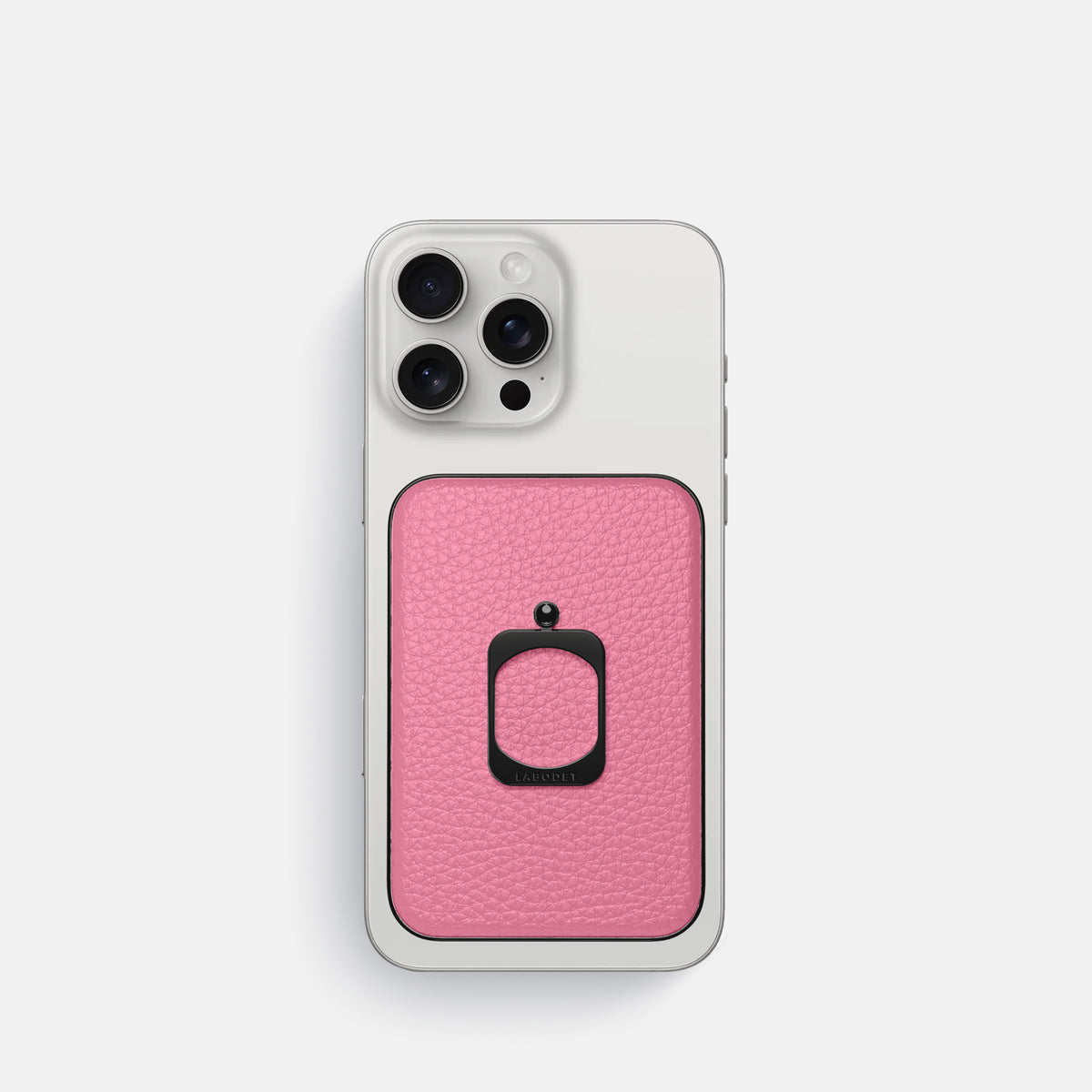 Pink iPhone 16 Pro MagSafe Ring Calf with Black Metal -2 | Pink-Black