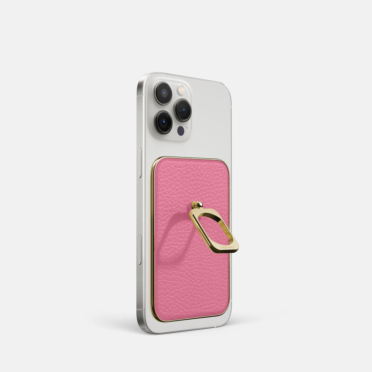 Pink iPhone 16 Pro MagSafe Ring Calf with Gold Metal -1 | Pink-Gold