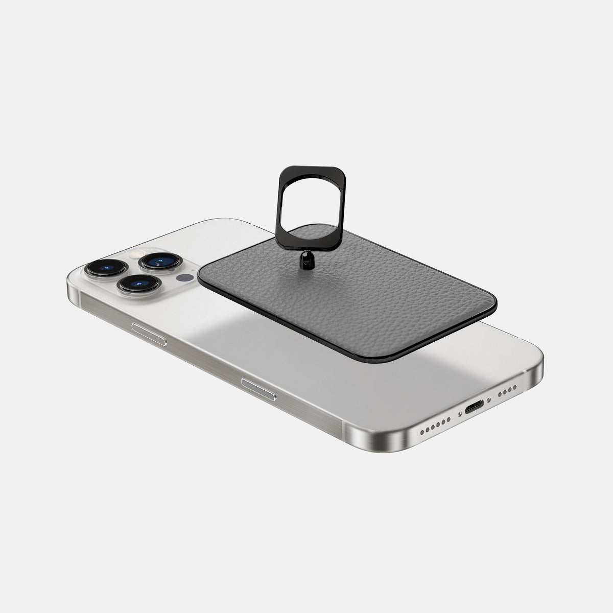 Souris iPhone 16 Pro MagSafe Ring Calf with Black Metal -4 | Souris-Black