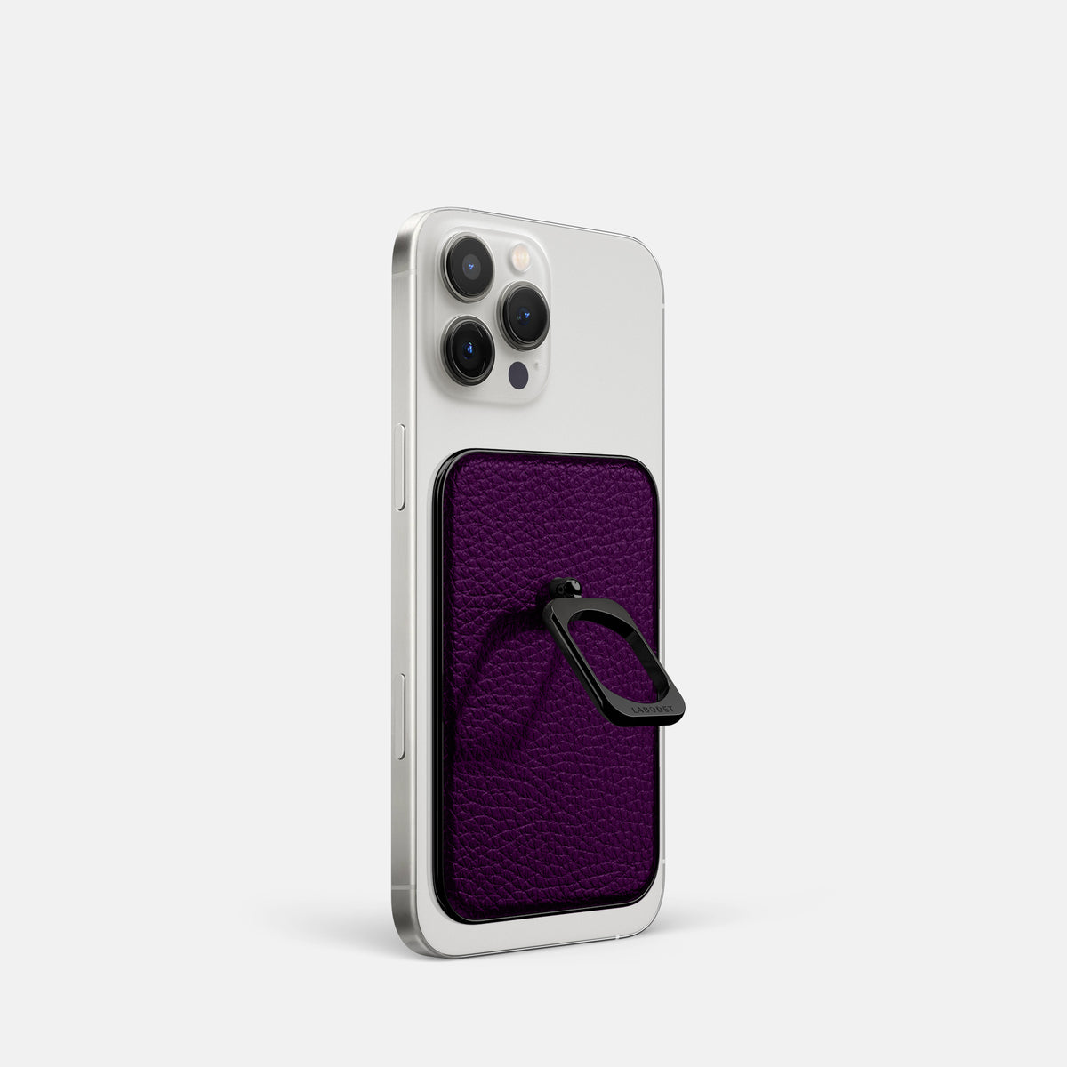 Violet iPhone 16 Pro MagSafe Ring Calf with Black Metal -1 | Violet-Black