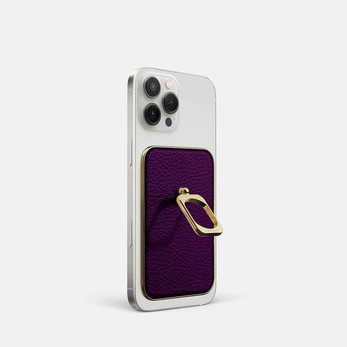 Violet iPhone 16 Pro MagSafe Ring Calf with Gold Metal -1 | Violet-Gold