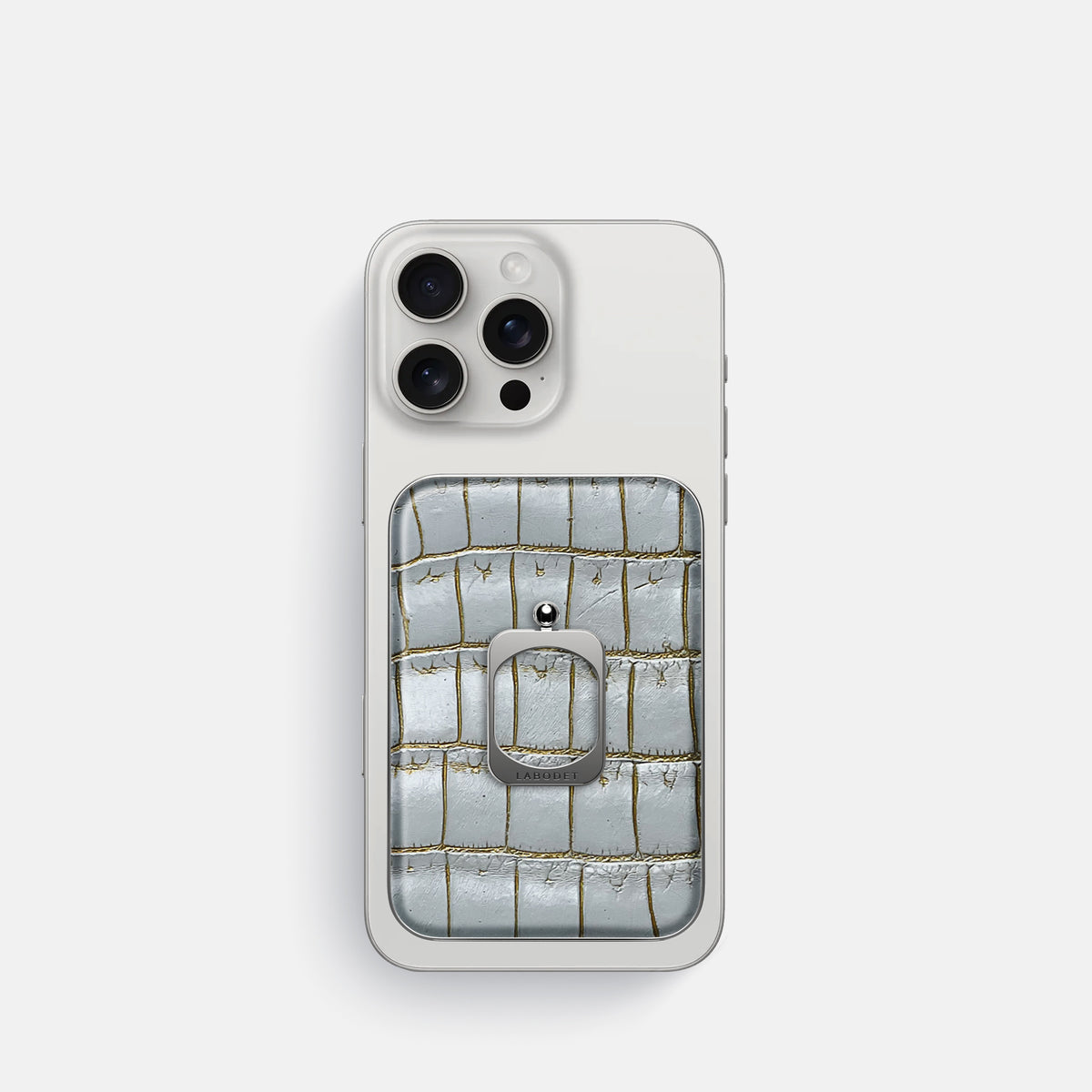 Arctic iPhone 16 Pro MagSafe Ring Himalayan Crocodile with Steel Metal -2 | Arctic-Steel