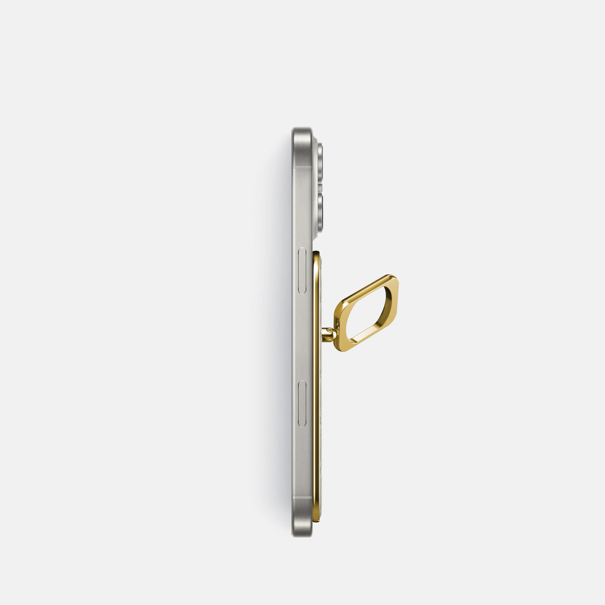 Light-Mint iPhone 16 Pro MagSafe Ring Himalayan Crocodile with Gold Metal -3 | Light-Mint-Gold