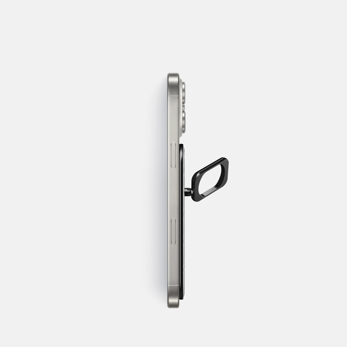 Purple iPhone 16 Pro MagSafe Ring Himalayan Crocodile with Black Metal -3 | Purple-Black