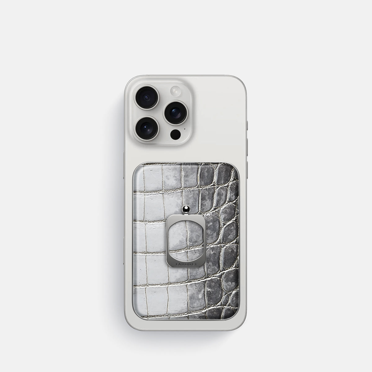 Silver MagSafe Ring MagSafe Ring Himalayan Crocodile with Steel Metal -2 | Silver-Steel