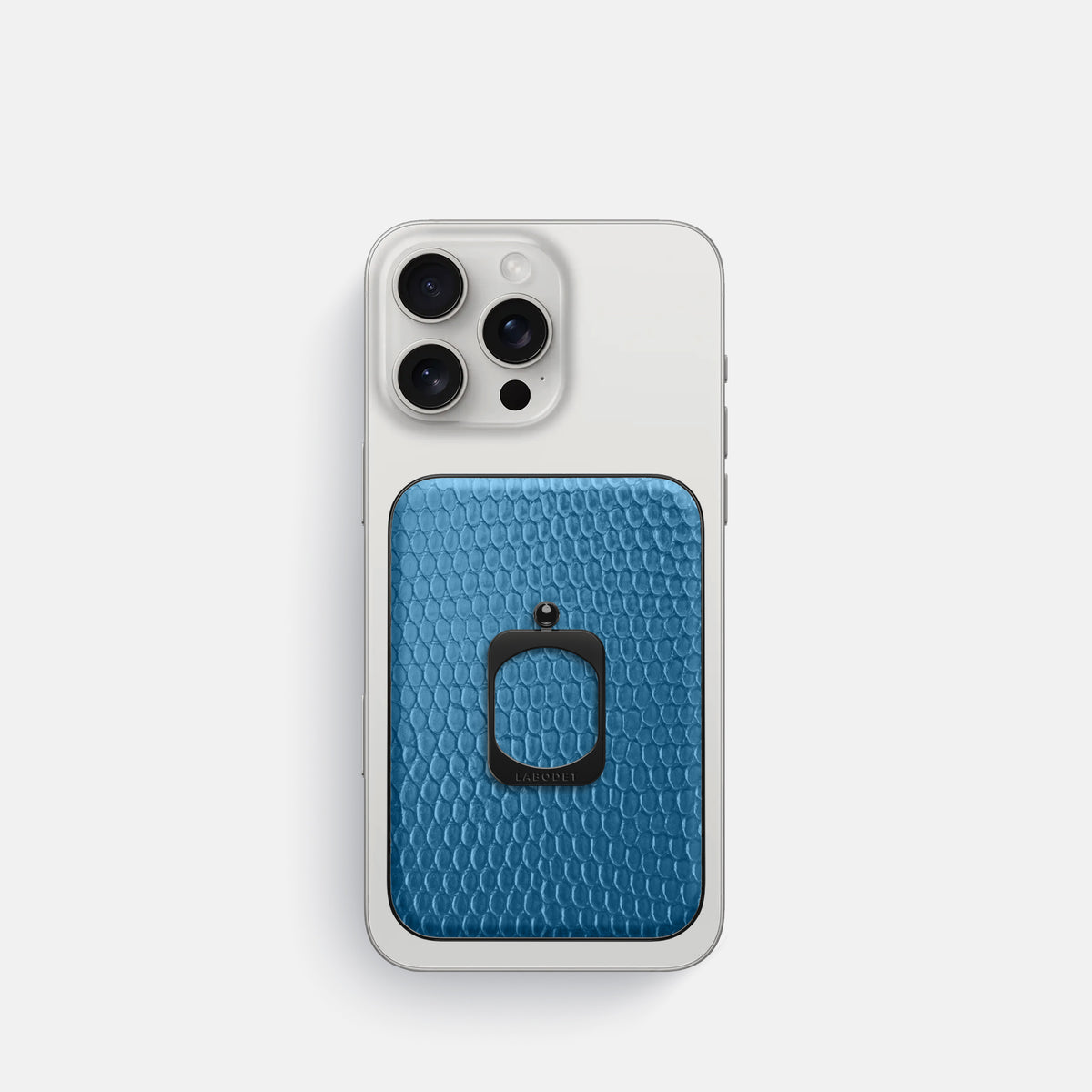 Blue iPhone 16 Pro MagSafe Ring Lizard with Black Metal -2 | Blue-Black