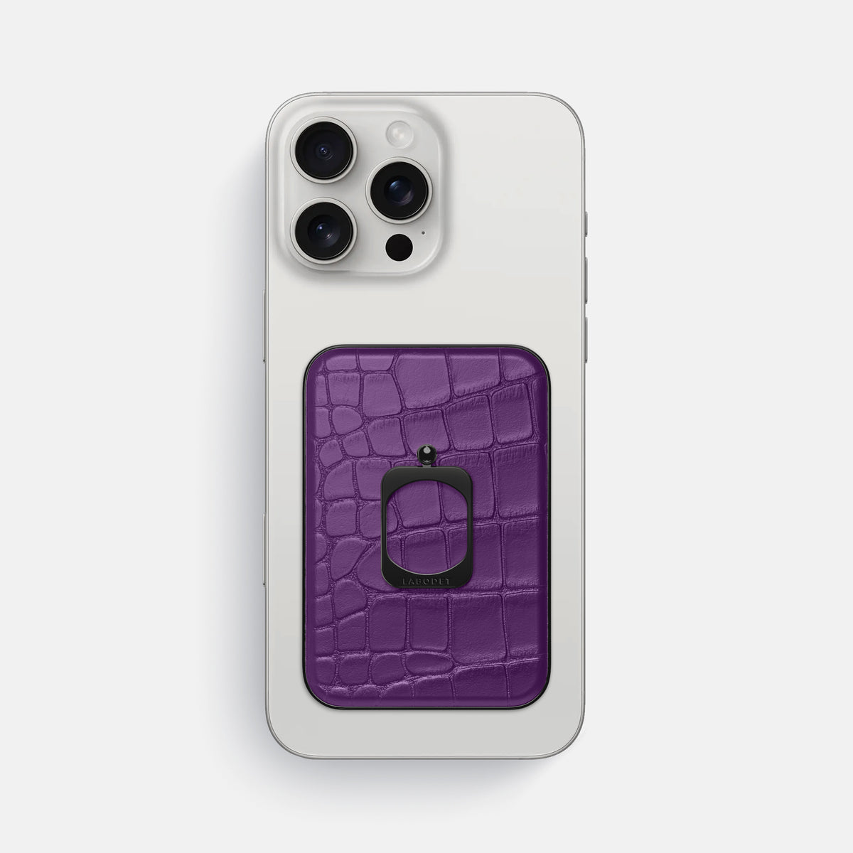 Purple iPhone 16 Pro Max MagSafe Ring Alligator with Black Metal -2 | Purple-Black