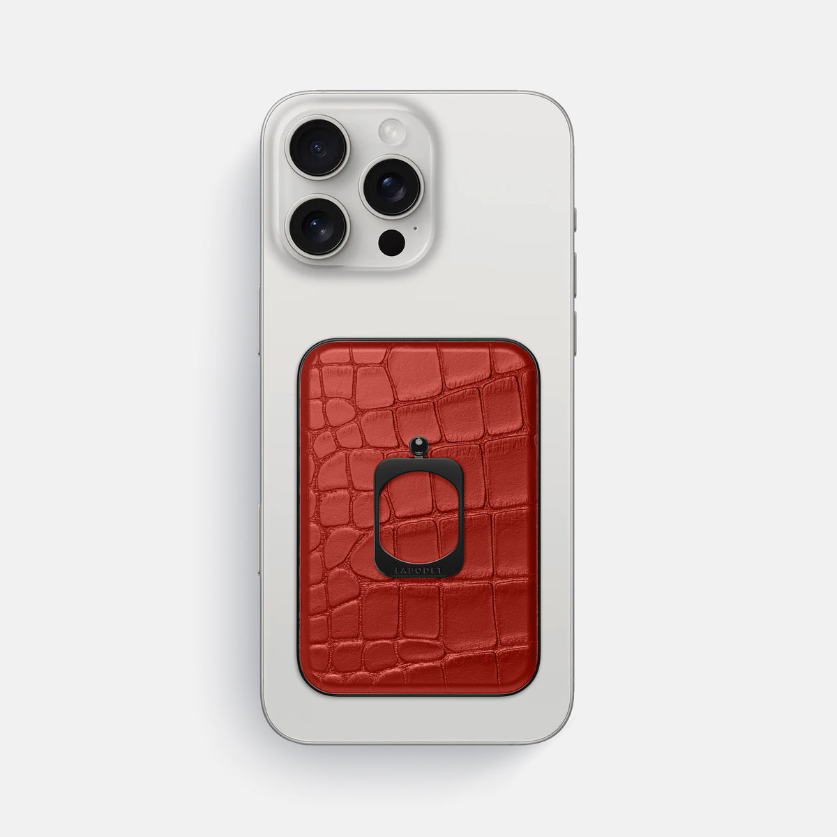 Red iPhone 16 Pro Max MagSafe Ring Alligator with Black Metal -2 | Red-Black