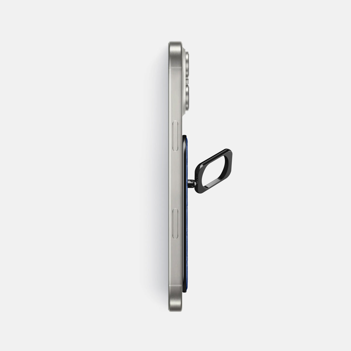 Royal Blue iPhone 16 Pro Max MagSafe Ring Alligator with Black Metal -3 | Royal-Blue-Black
