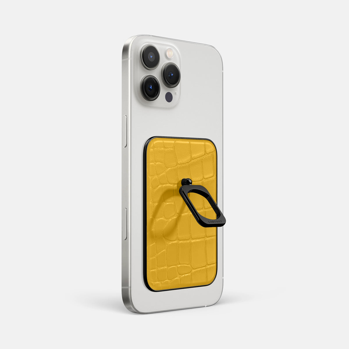 Yellow iPhone 16 Pro Max MagSafe Ring Alligator with Black Metal -1 | Yellow-Black