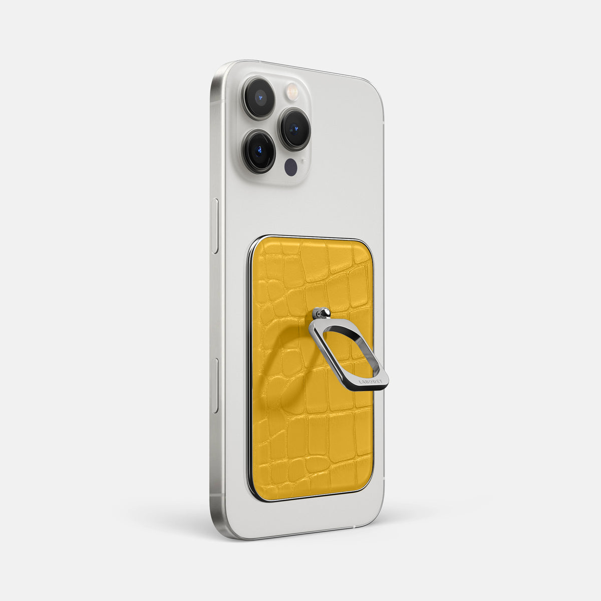 Yellow iPhone 16 Pro Max MagSafe Ring Alligator with Steel Metal -1 | Yellow-Steel