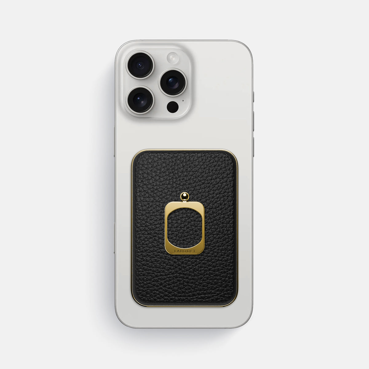 Black iPhone 16 Pro Max MagSafe Ring Calf with Gold Metal -2 | Black-Gold