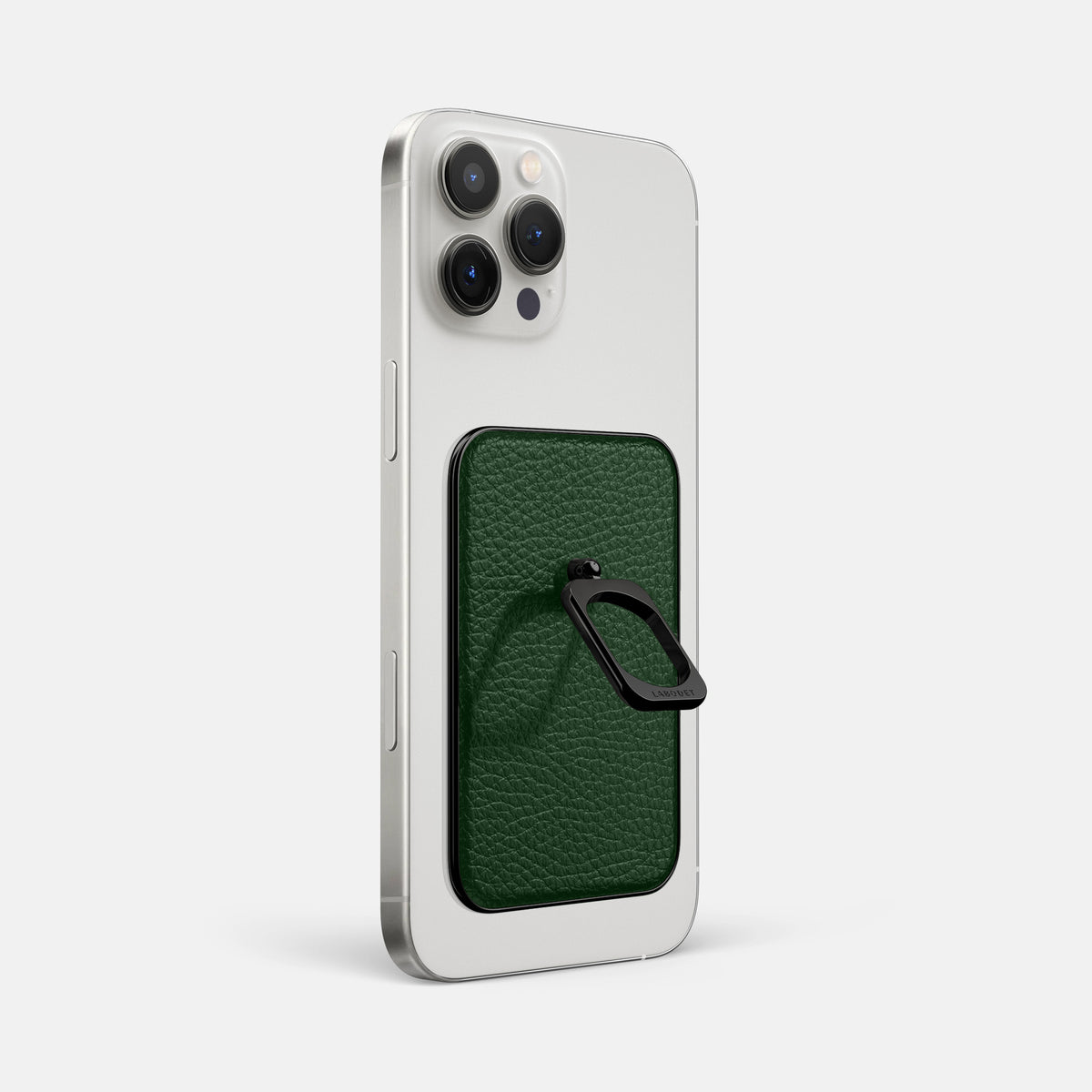 Dark Green iPhone 16 Pro Max MagSafe Ring Calf with Black Metal -1 | Dark-Green-Black