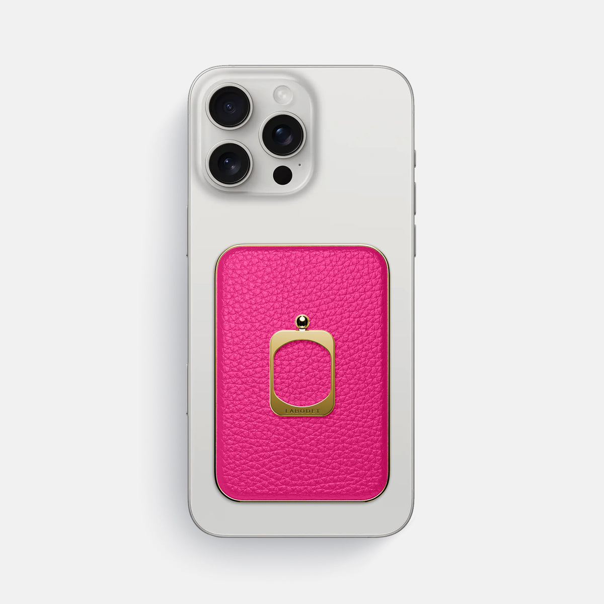 Magenta iPhone 16 Pro Max MagSafe Ring Calf with Gold Metal -2 | Magenta-Gold