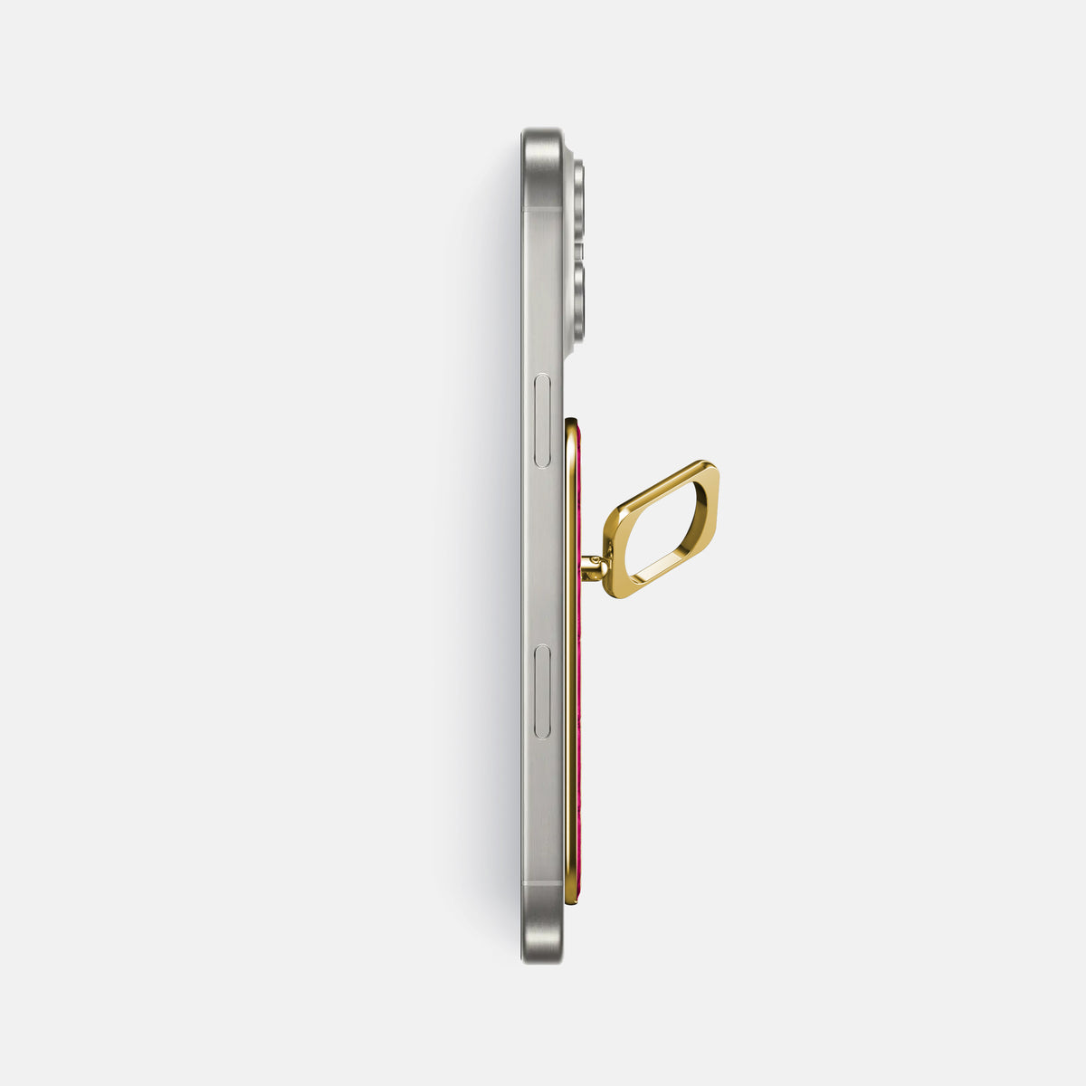 Magenta iPhone 16 Pro Max MagSafe Ring Calf with Gold Metal -3 | Magenta-Gold